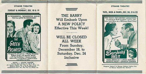 Barry Theatre - OLD FLYER FROM 1949
